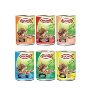Pate cho mèo KUCINTA - Pate cho mèo từ thịt cá thật nguyên miếng lon 400g