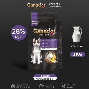 Thức ăn cho chó con Ganador vị sữa và DHA - gói 400g - Ganador Puppy Milk with DHA