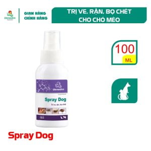 Vemedim Spray Dog dung dịch phun xịt hết ve rận bọ chét cho chó - Chai 50ml