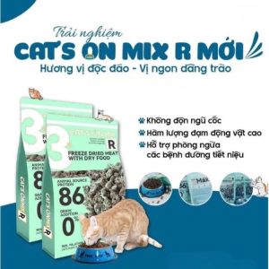 Thức Ăn Hạt Cat's On - Cat On Mix R và Cat On Mix T Có Topping Dành Cho Mèo Trưởng Thành Túi 1.4kg
