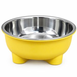 Bát Ăn Đơn 4 Chân Có Kèm Chén Inox Cho Thú Cưng Dễ Sử Dụng, Bảo Quản