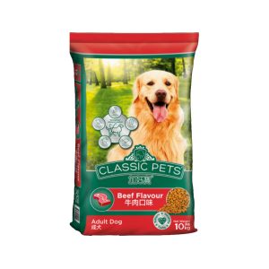 [Bao xá 10kg] Thức ăn hạt cho chó lớn CLASSIC PETS ADULT hương vị thịt bò