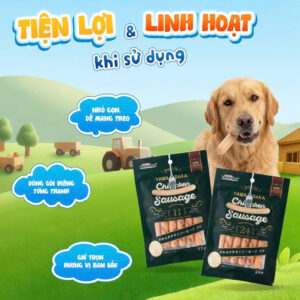 Xúc xích gà mini Doggy Man - Xúc xích mini dinh dưỡng dành cho chó mọi độ tuổi vị thịt gà đậm đà, hấp dẫn